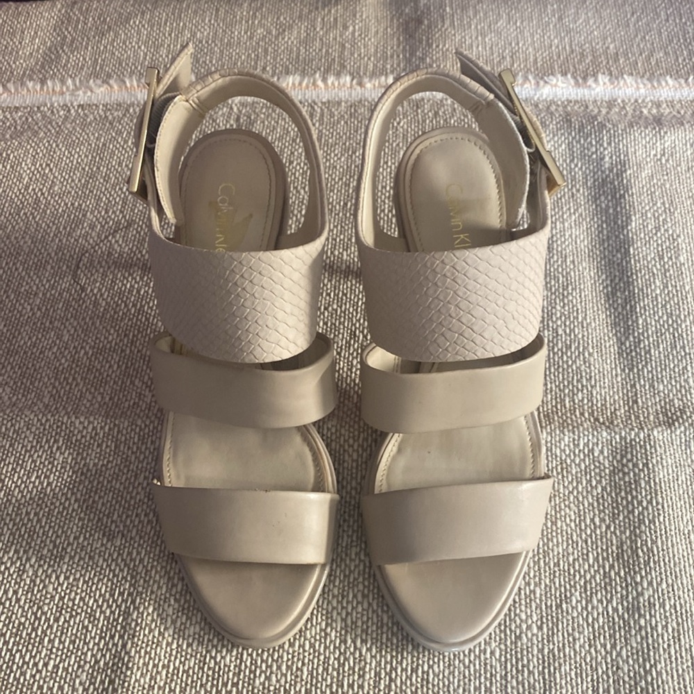 Calvin Klein Neutral Heels - Picture 2 of 8